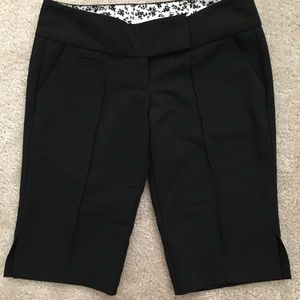 Black dressy Bermuda shorts
